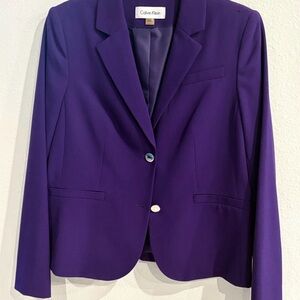 Calvin Klein Purple 2 Button Jacket size 12